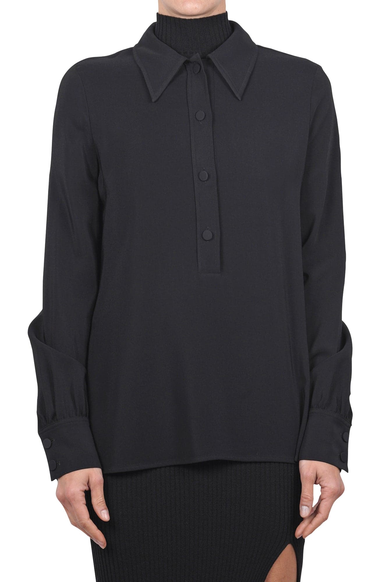 GRIFONI Grifoni - Camicia - 461266 - Nero da donna in Bluse e camicie Drestige - Casamassima, commercioVirtuoso.it
