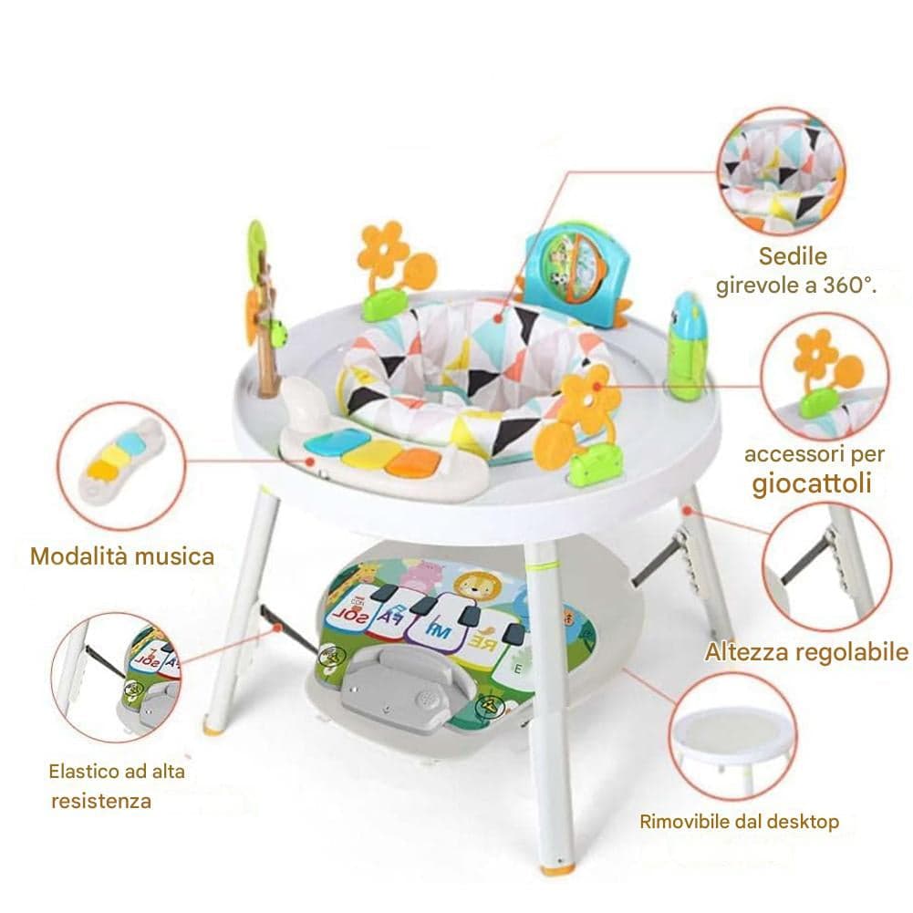 Centro Attività per Bambini e Neonati 3in1 Seduta Giocattoli e Tastiera Musicale in Tappetini gioco e palestrine Esplodia - Napoli, commercioVirtuoso.it