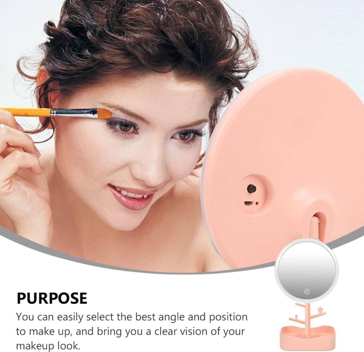SPECCHIO PER TRUCCO MAKEUP DA TAVOLO CON LUCE A LED RICARICABILE + PORTAGIOIELLI in Specchi da tavolo Trade Shop italia - Napoli, commercioVirtuoso.it