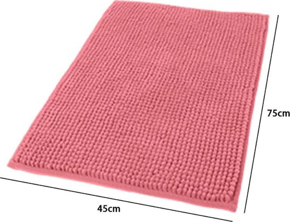 TAPPETO TAPPETINO PER BAGNO ARREDO ACCESSORIO 45 X 75 CM ROSA IN TESSUTO 69949 in Tappetini per il bagno Trade Shop italia - Napoli, commercioVirtuoso.it