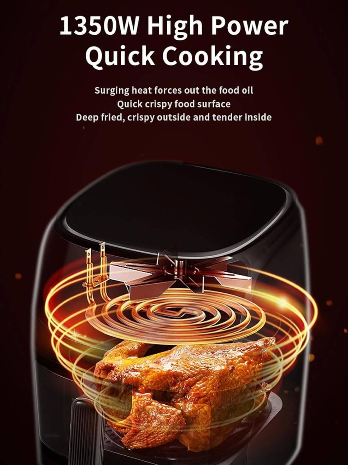 MIGLIOR FRIGGITRICE AD ARIA DA 8 LT 1350W DISPLAY CONTROL SMART FORNO VISIBILE in Friggitrici Trade Shop italia - Napoli, commercioVirtuoso.it