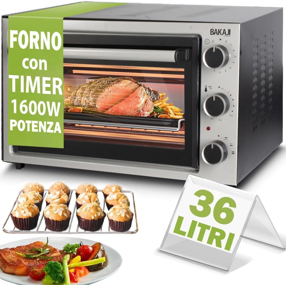 Forno Elettrico 36 Litri 1600W Fornetto con Timer e Spegnimento Automatico in Fornetti elettrici Esplodia - Napoli, commercioVirtuoso.it
