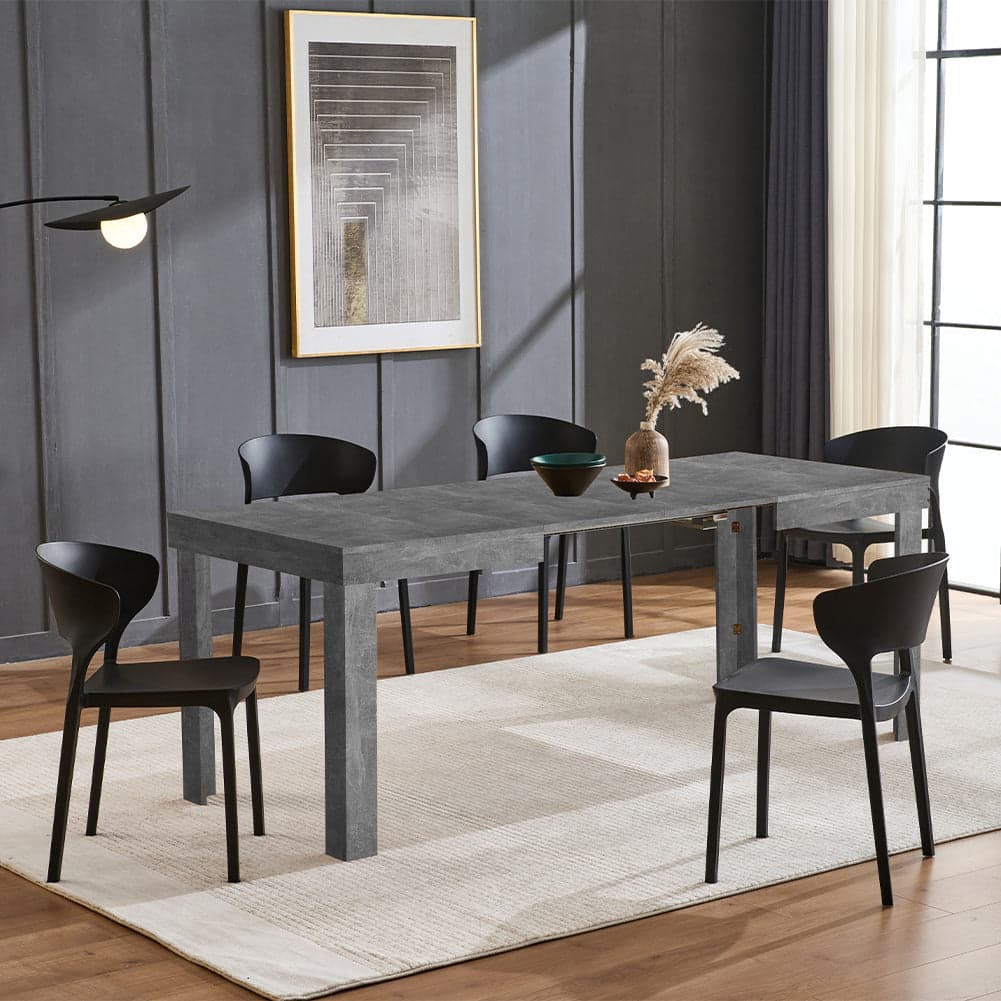 Tavolo da Pranzo Allungabile 120-200 cm Cucina Soggiorno Moderno 4/6 posti Cemento in Tavoli da sala da pranzo Danyx - Casoria, commercioVirtuoso.it