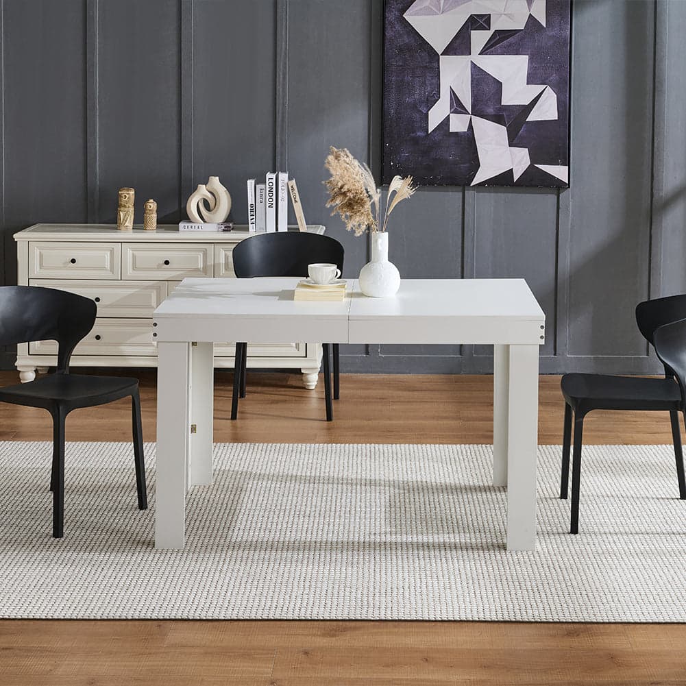 Tavolo da Pranzo Allungabile 120-200 cm Cucina Soggiorno Moderno 4/6 posti Bianco in Tavoli da sala da pranzo Danyx - Casoria, commercioVirtuoso.it