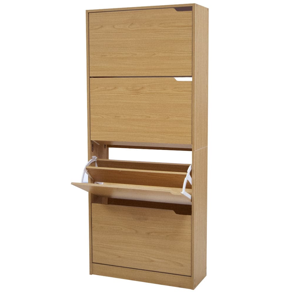 Scarpiera 4 Ante Doppia Profondità Salvaspazio Quercia 63x24 H150cm Legno Mdf in Scarpiere Danyx - Casoria, commercioVirtuoso.it
