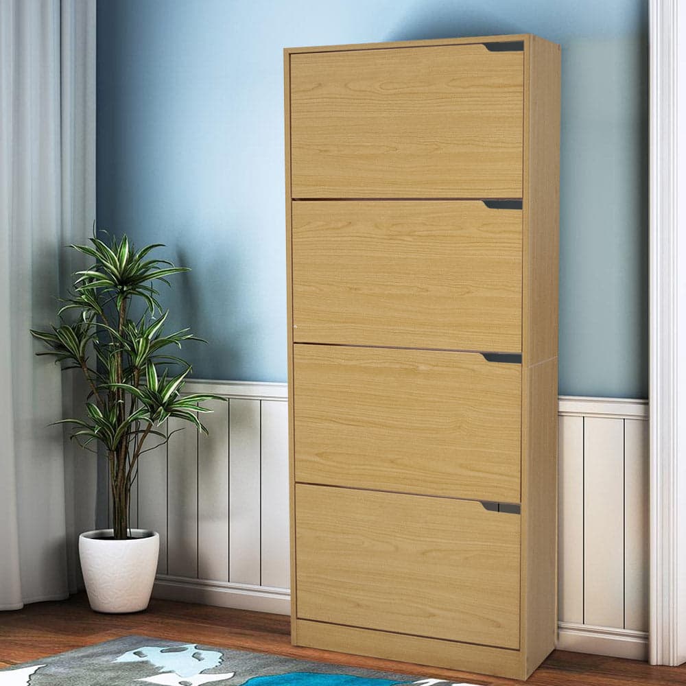 Scarpiera 4 Ante Doppia Profondità Salvaspazio Quercia 63x24 H150cm Legno Mdf in Scarpiere Danyx - Casoria, commercioVirtuoso.it