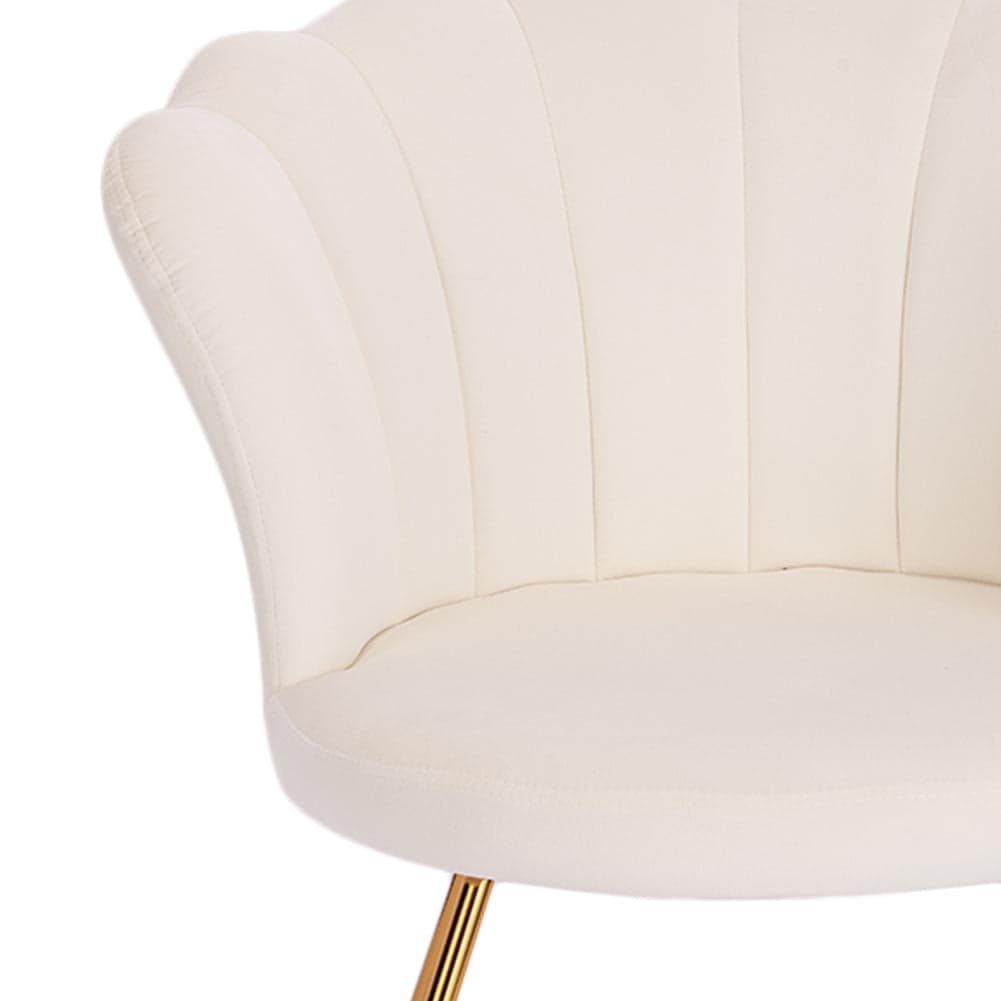 Poltrona Relax in Velluto Ergonomica con Struttura in Metallo Oro 69x64x80 cm Beige in Poltrone Danyx - Casoria, commercioVirtuoso.it