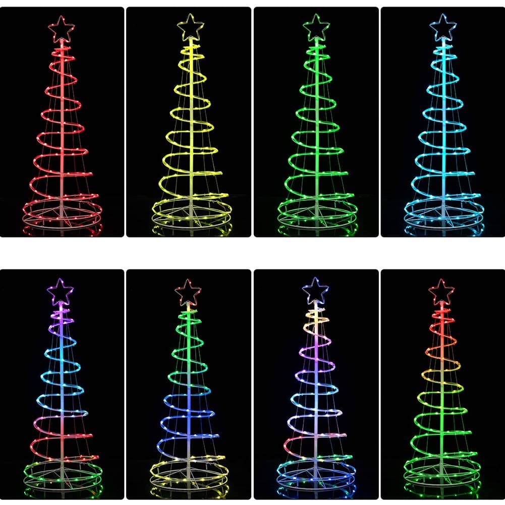 Albero di Natale Luminoso 150cm a Spirale con 100 luci Led Rgb e Telecomando in Alberi di natale artificiali Danyx - Casoria, commercioVirtuoso.it
