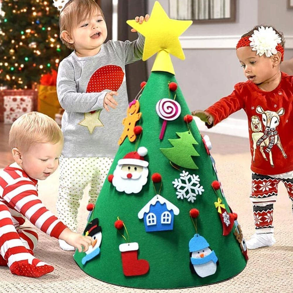 Albero di Natale Giocattolo in Feltro per Bambini 70 cm con 15 Addobbi Natalizi in Alberi di natale artificiali Danyx - Casoria, commercioVirtuoso.it