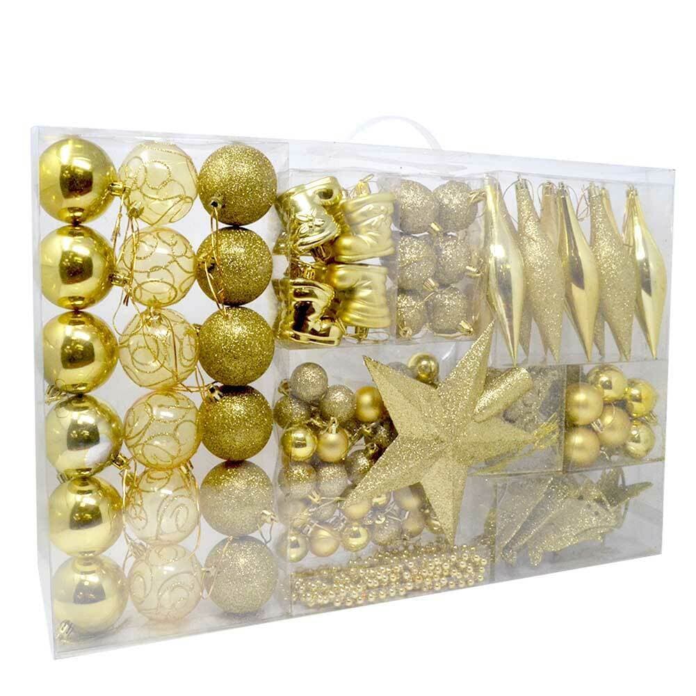 Addobbi Natalizi Albero 102 Pezzi Palline Oro Stelle Calze Pigne Decorazioni Natale in Palle e palline Danyx - Casoria, commercioVirtuoso.it