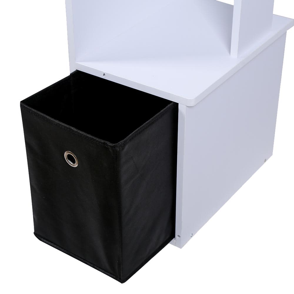 Scrivania con Cassetto in Tessuto Tavolo Porta PC Computer con Mensola Bianco in Scrivanie Danyx - Casoria, commercioVirtuoso.it