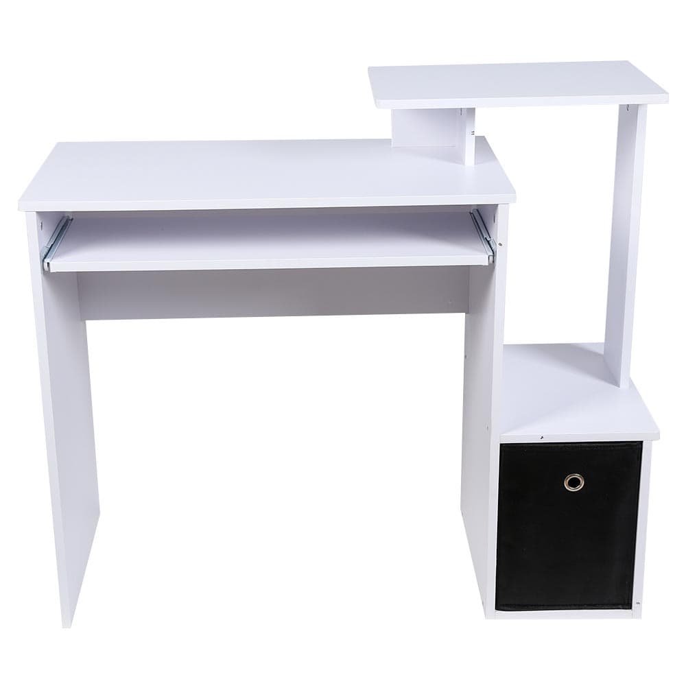 Scrivania con Cassetto in Tessuto Tavolo Porta PC Computer con Mensola Bianco in Scrivanie Danyx - Casoria, commercioVirtuoso.it