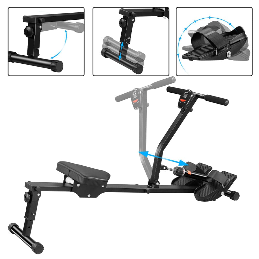 Vogatore Pieghevole Casa 12 Livelli Resistenza Display LCD Fitness Portata 120kg in Vogatori Danyx - Casoria, commercioVirtuoso.it