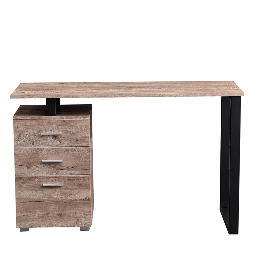 Scrivania in Legno con Cassettiera integrata Porta Pc Computer 120x50cm Quercia in Scrivanie Danyx - Casoria, commercioVirtuoso.it