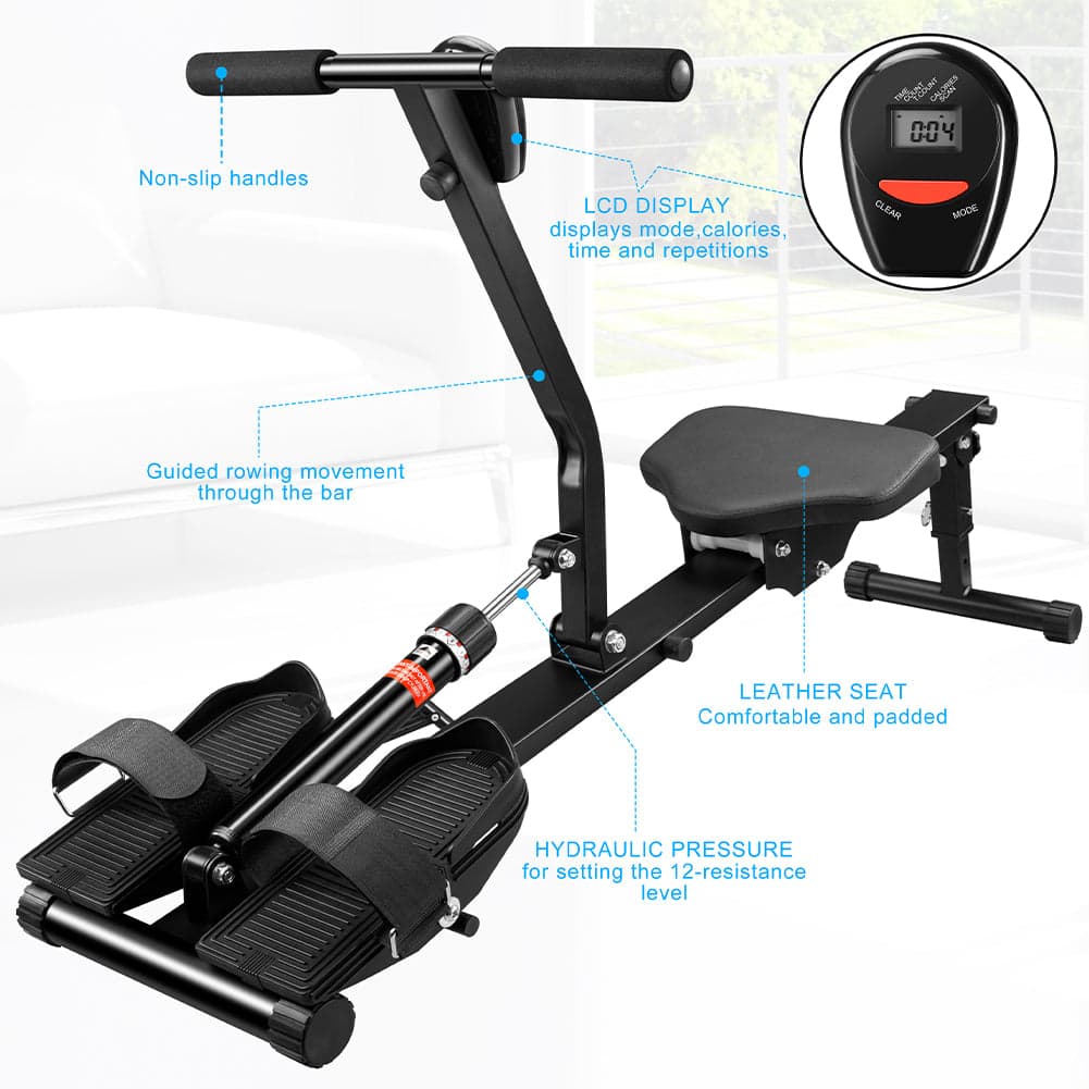 Vogatore Pieghevole Casa 12 Livelli Resistenza Display LCD Fitness Portata 120kg in Vogatori Danyx - Casoria, commercioVirtuoso.it