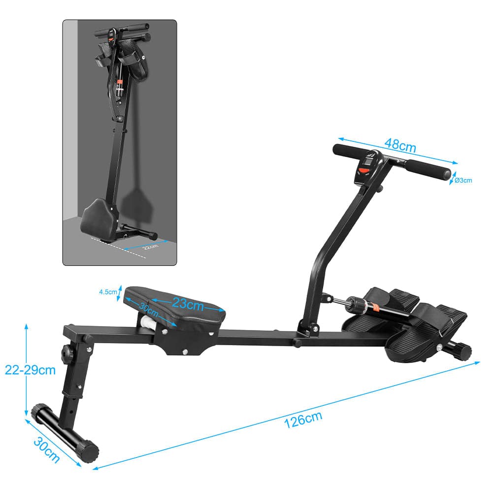 Vogatore Pieghevole Casa 12 Livelli Resistenza Display LCD Fitness Portata 120kg in Vogatori Danyx - Casoria, commercioVirtuoso.it