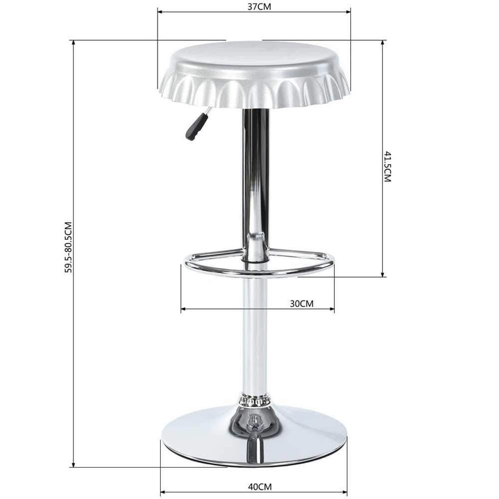 Set 2 Sgabelli Bar Cucina Girevoli Design Tappo Bottiglia Regolabili Silver Cromati in Sgabelli da bar Danyx - Casoria, commercioVirtuoso.it