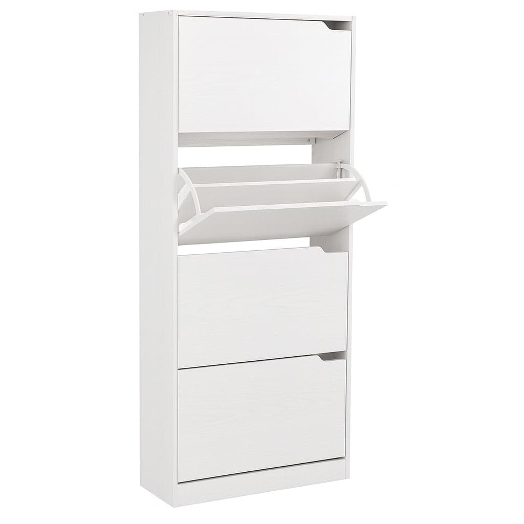 Scarpiera 4Ante Doppia Profondità Salvaspazio Bianco Frassinato 63x24 H150cm Mdf in Scarpiere Danyx - Casoria, commercioVirtuoso.it
