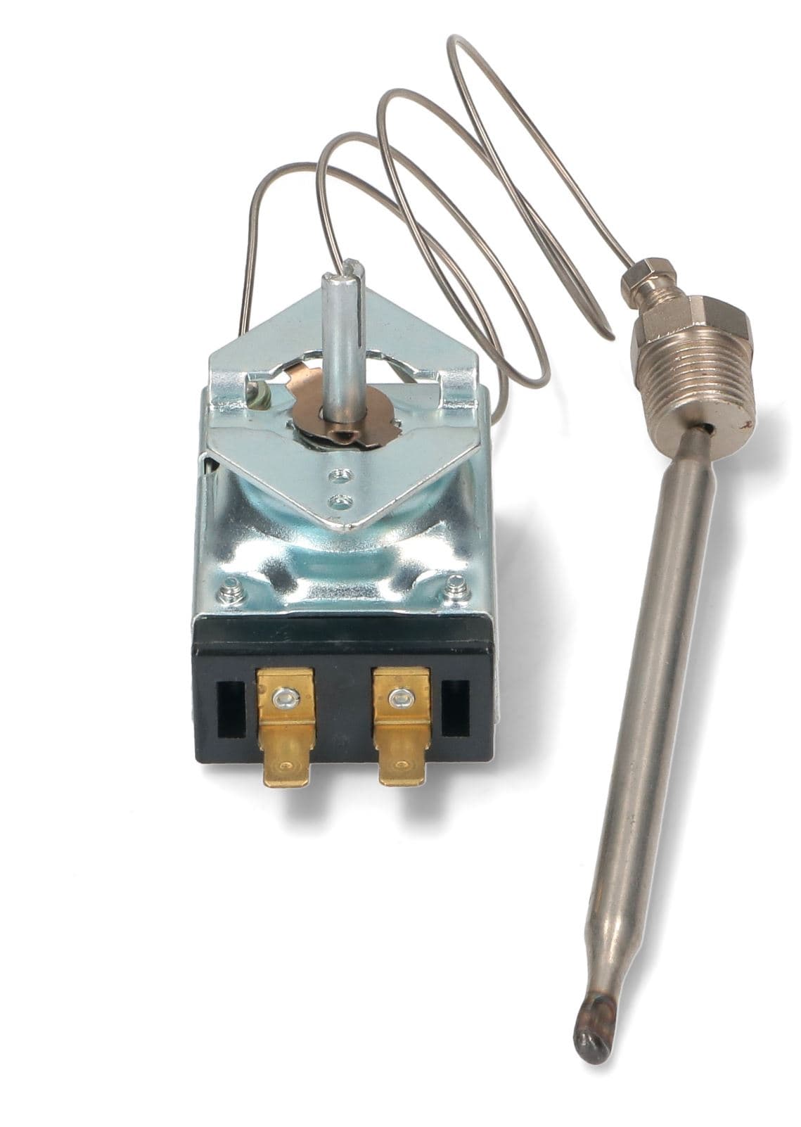 TERMOSTATO FRIGGITRICE 93°-204°C Monofase . Sonda: 130mm, Ø8mm. Capillare: 570 in prodotto EuroStore07 - Alatri, commercioVirtuoso.it