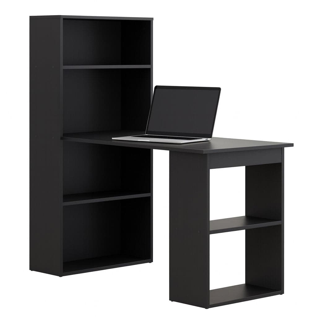Scrivania con Doppia Libreria Laterale Porta PC in Legno Nobilitato Casa Ufficio Nero in Scrivanie Danyx - Casoria, commercioVirtuoso.it