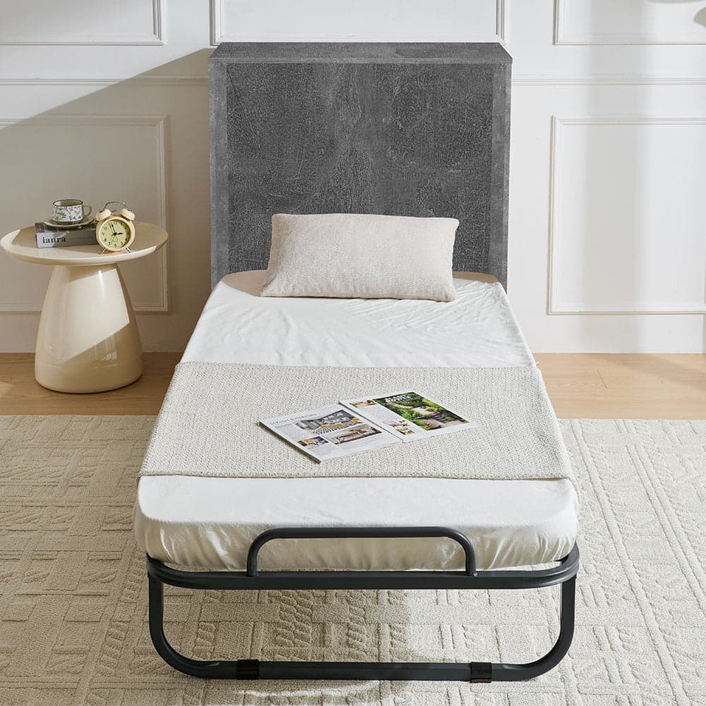 Mobile Letto a Scomparsa Singolo Salvaspazio con Materasso Incluso Pieghevole Grigio in Letti Danyx - Casoria, commercioVirtuoso.it