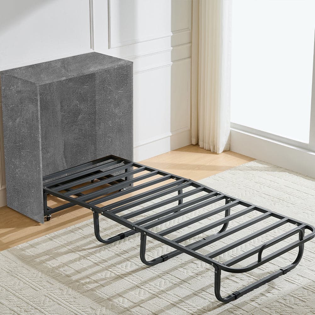 Mobile Letto a Scomparsa Singolo Salvaspazio con Materasso Incluso Pieghevole Grigio in Letti Danyx - Casoria, commercioVirtuoso.it