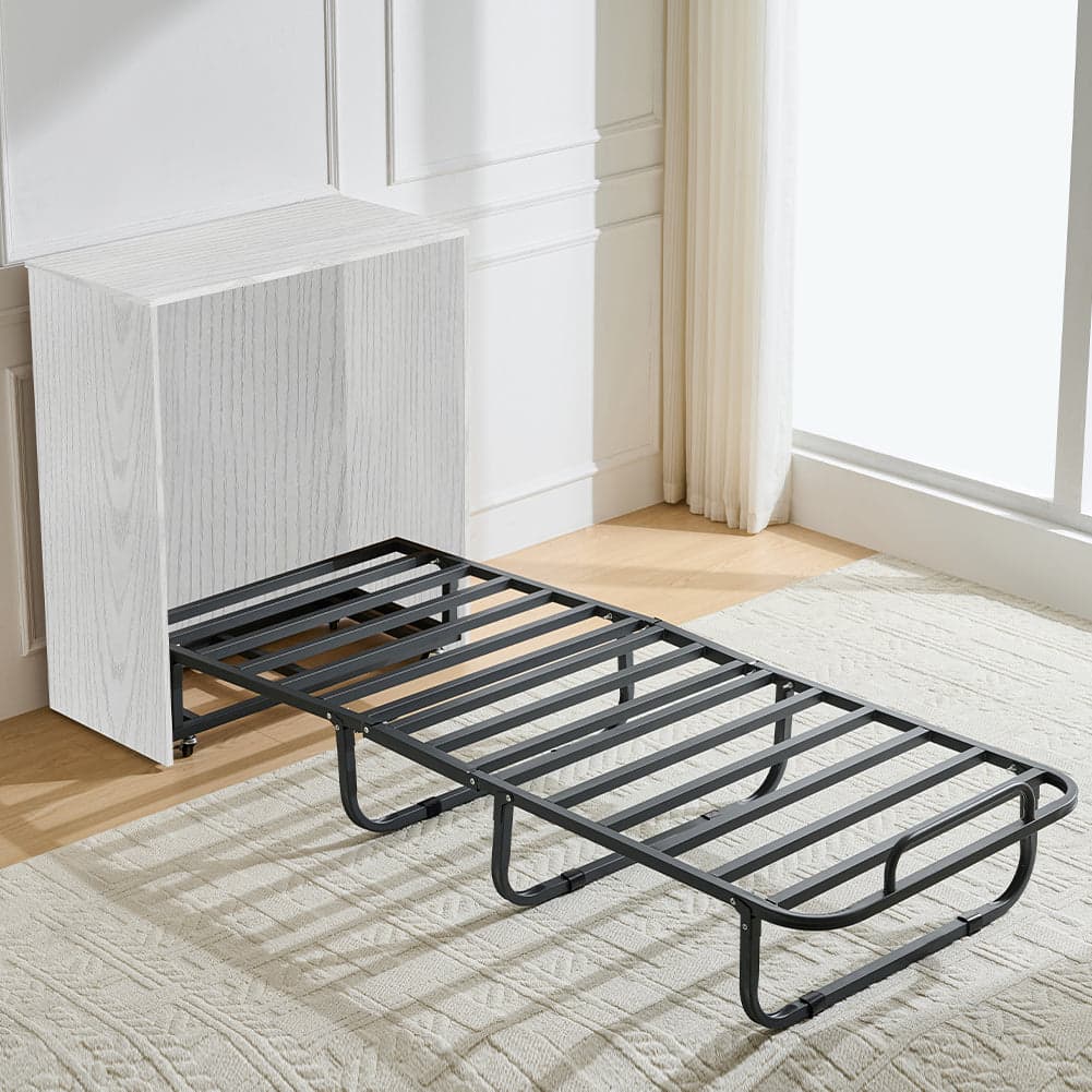 Mobile Letto a Scomparsa Singolo Salvaspazio con Materasso Incluso Pieghevole Bianco in Letti Danyx - Casoria, commercioVirtuoso.it