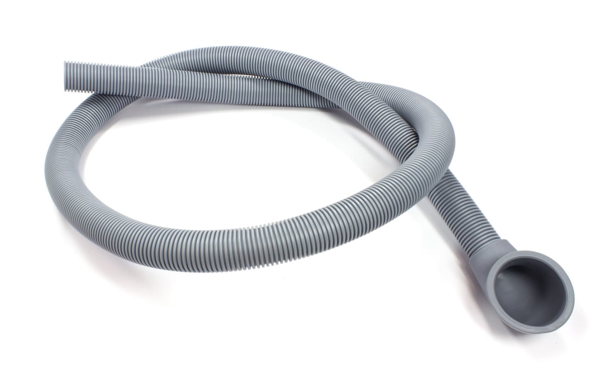 TUBO SCARICO LAVATRICE 150cm CORRUG. Ø24x28mm INNESTO A PIPA CURVA Ø47mm. in prodotto EuroStore07 - Alatri, commercioVirtuoso.it