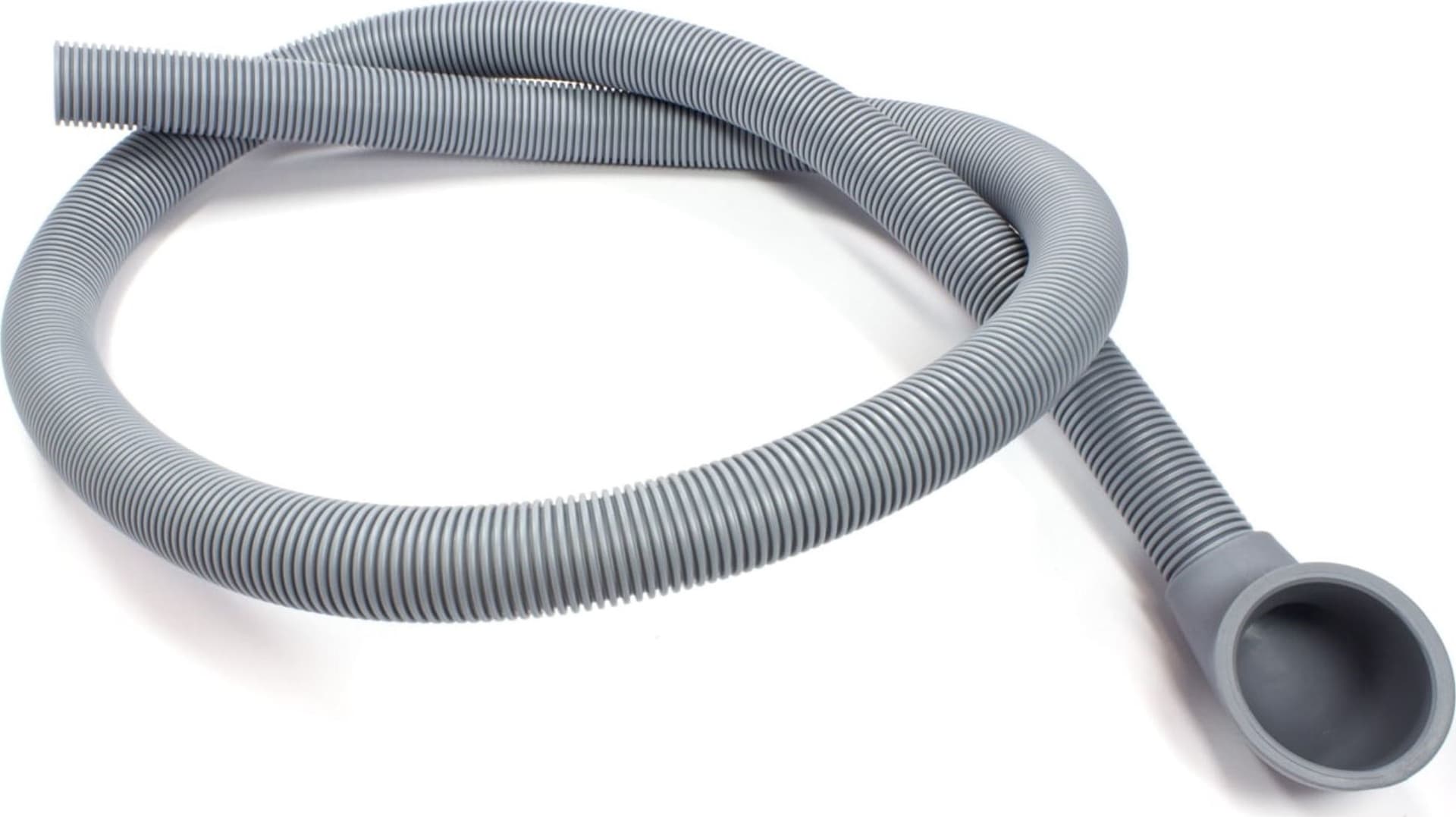 TUBO SCARICO LAVATRICE 150cm CORRUG. Ø24x28mm INNESTO A PIPA CURVA Ø47mm. in prodotto EuroStore07 - Alatri, commercioVirtuoso.it