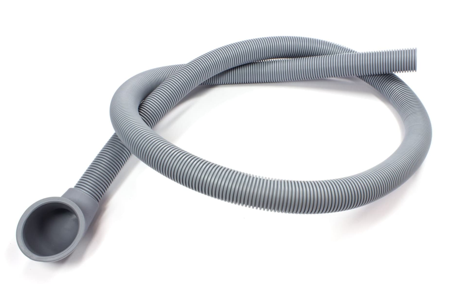 TUBO SCARICO LAVATRICE 150cm CORRUG. Ø24x28mm INNESTO A PIPA CURVA Ø47mm. in prodotto EuroStore07 - Alatri, commercioVirtuoso.it
