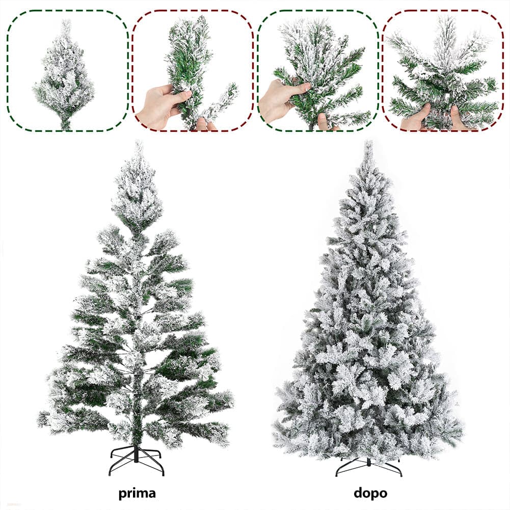 Albero di Natale Innevato Bianco Winter Palace Foltissimo 210cm 1420 Rami Innesto in Alberi di natale artificiali Esplodia - Napoli, commercioVirtuoso.it