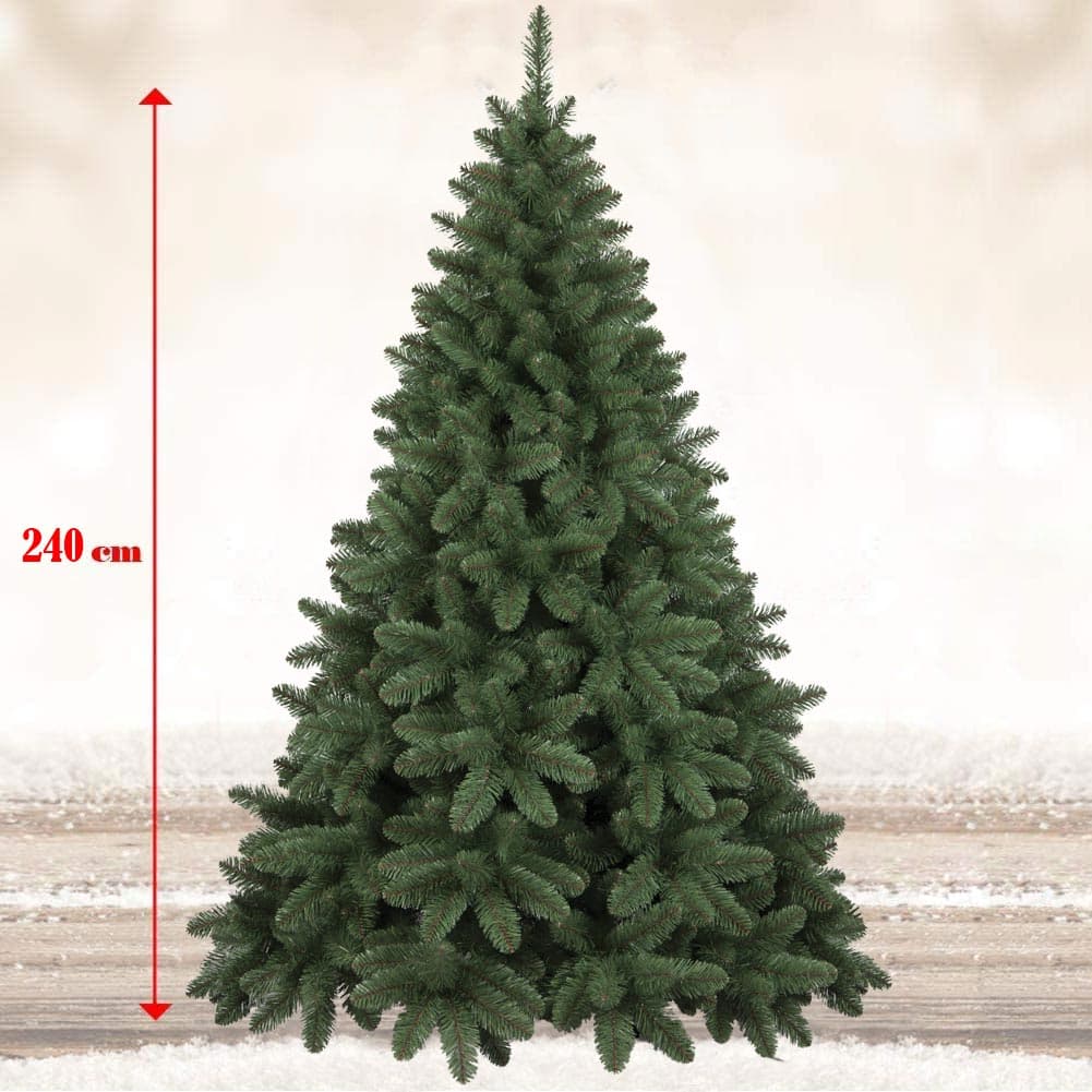 Albero di Natale 240 cm Pino Verde Molto Folto 1464 Rami Base in Ferro pieghevole in Alberi di natale artificiali Danyx - Casoria, commercioVirtuoso.it