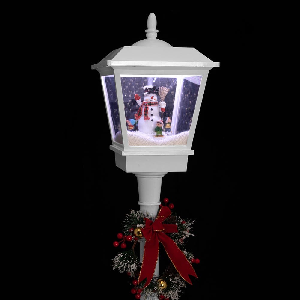 Lampione Natalizio Decorativo 180cm con Luci Led Musica Neve Motorizzata Scena Bianco in Oggettistica Danyx - Casoria, commercioVirtuoso.it