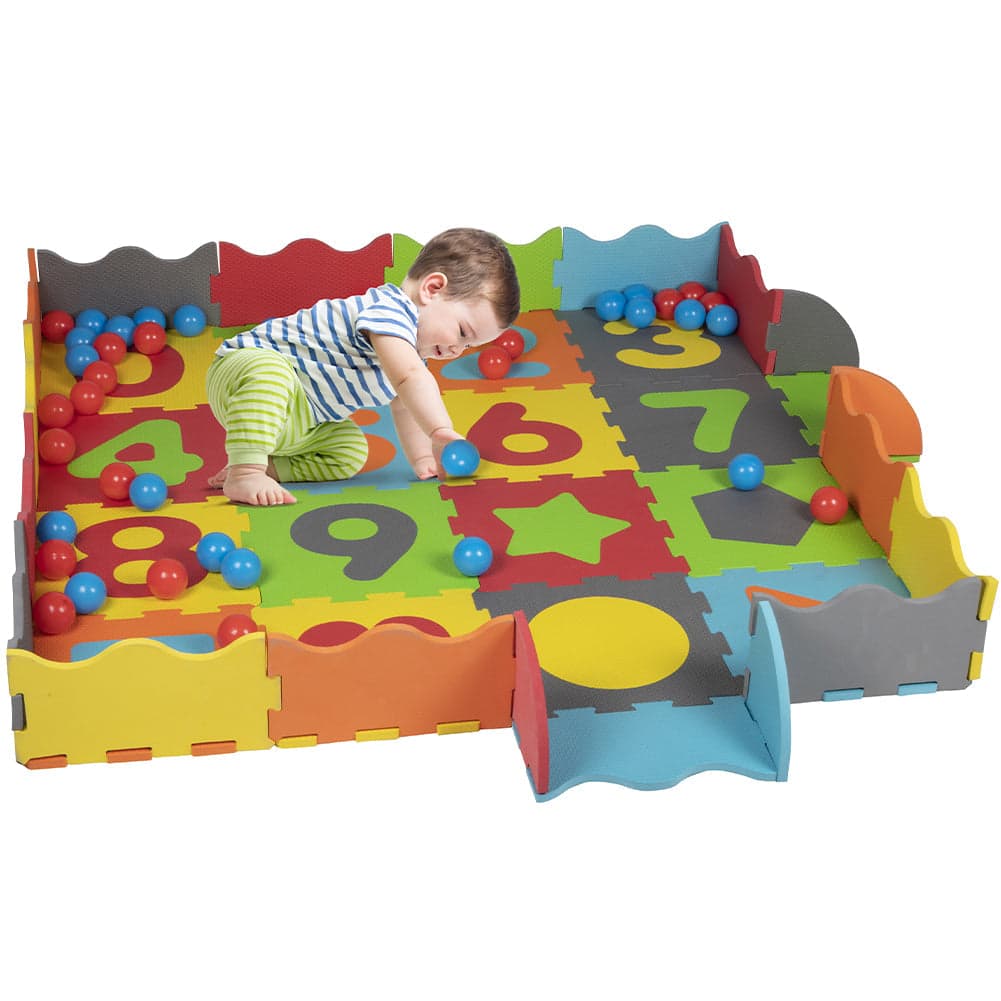 Tappeto Puzzle 3 in 1 in Gommapiuma per Bambini con 40 Palline e Custodia in Tappetini puzzle Danyx - Casoria, commercioVirtuoso.it