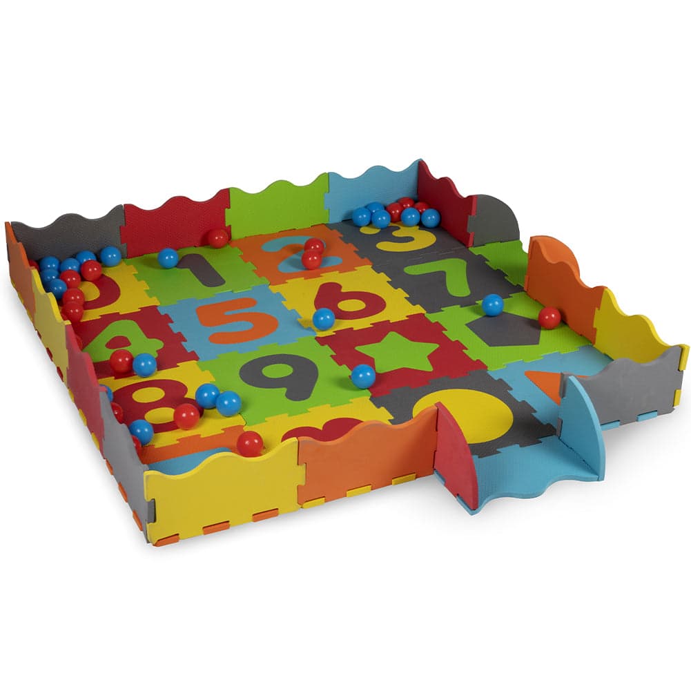 Tappeto Puzzle 3 in 1 in Gommapiuma per Bambini con 40 Palline e Custodia in Tappetini puzzle Danyx - Casoria, commercioVirtuoso.it