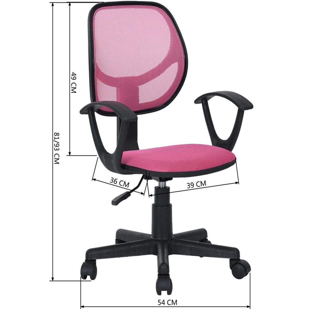 Sedia Girevole Casa Ufficio Cameretta Scrivania Ergonomica 5 Ruote Traspirante Rosa in Sedie da scrivania Danyx - Casoria, commercioVirtuoso.it