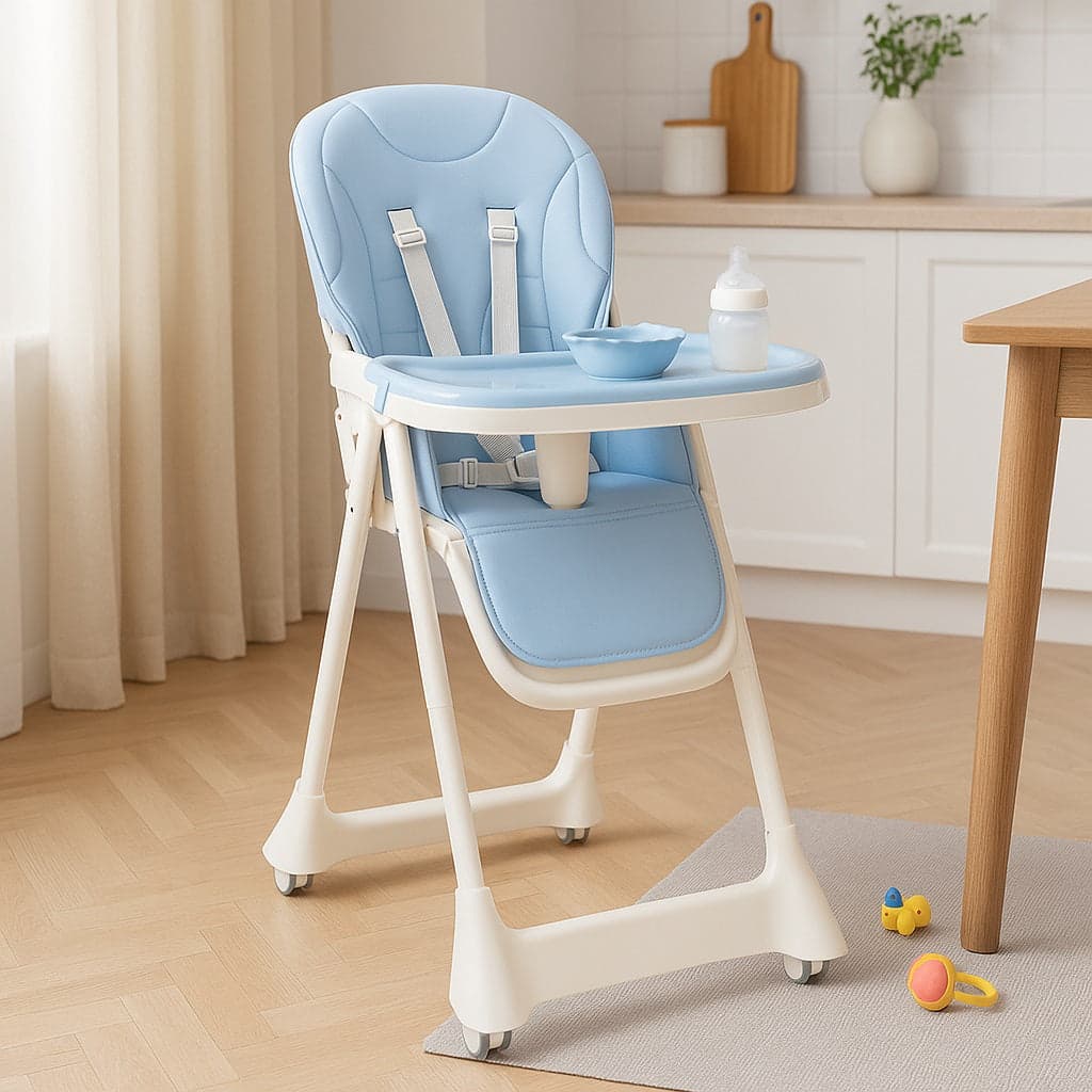 Seggiolone Pappa Bimbo 0-36 Mesi Pieghevole Salvaspazio Regolabile Celeste in Seggioloni Danyx - Casoria, commercioVirtuoso.it