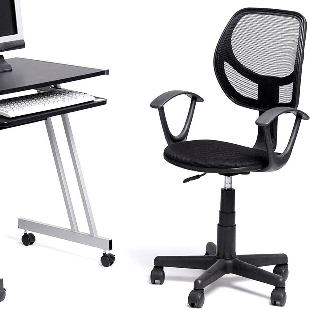 Sedia Girevole Casa Ufficio Cameretta Scrivania Ergonomica 5 Ruote Traspirante Nero in Sedie da scrivania Danyx - Casoria, commercioVirtuoso.it