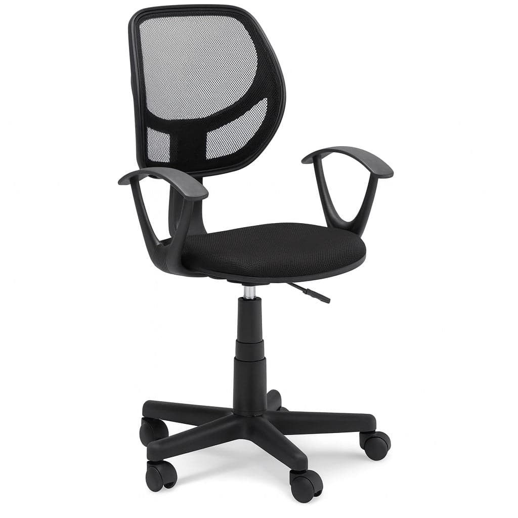 Sedia Girevole Casa Ufficio Cameretta Scrivania Ergonomica 5 Ruote Traspirante Nero