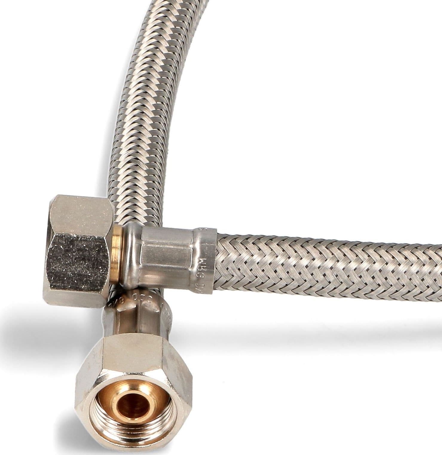 TUBO MACCHINA DA CAFFÈ FLEX INOX DN8 X2552IU 750mm F/F, 3/8'' dritto/dritto. in prodotto EuroStore07 - Alatri, commercioVirtuoso.it