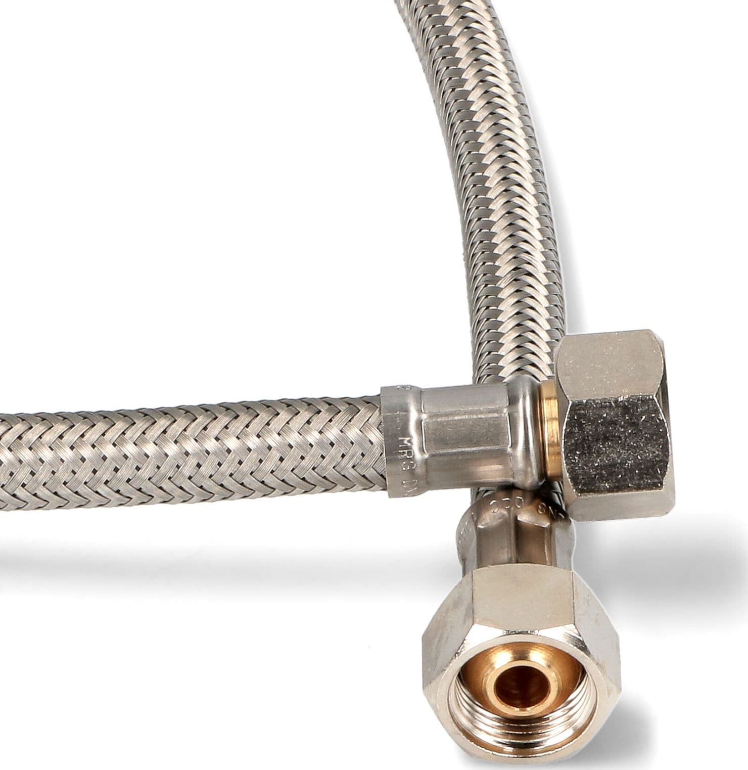 TUBO MACCHINA DA CAFFÈ FLEX INOX DN8 X2552IU 750mm F/F, 3/8'' dritto/dritto. in prodotto EuroStore07 - Alatri, commercioVirtuoso.it