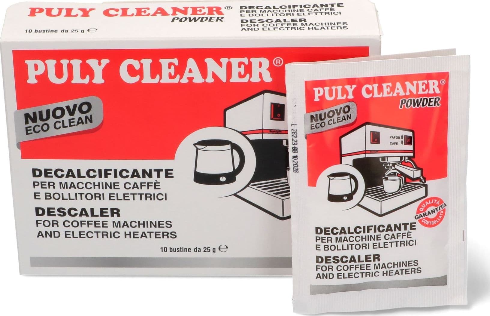 DETERGENTE MACCHINA DA CAFFÈ PULY CLEANER 10pz X 25gr UNIVERSALE in prodotto EuroStore07 - Alatri, commercioVirtuoso.it