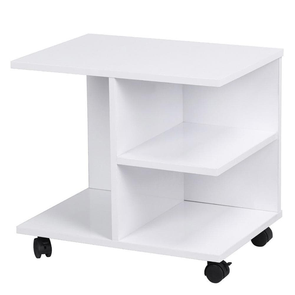Mobiletto Tavolino Multiuso Design Moderno 4Ripiani 50x35H42cm Salvaspazio Bianco in Tavolini da caffè Danyx - Casoria, commercioVirtuoso.it