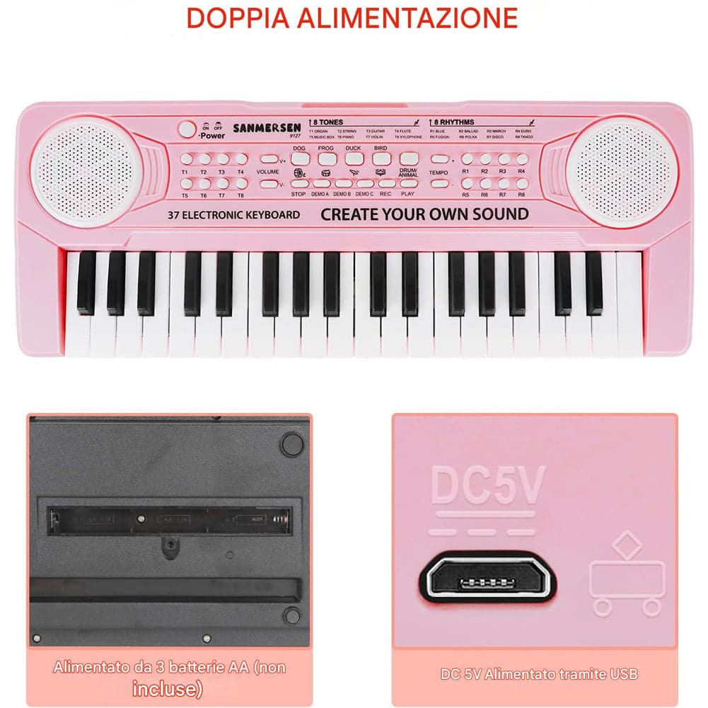 Tastiera Giocattolo Musicale Bambini 37 Tasti con Microfono Piano Keyboard Elettronico Educativo in Pianoforti e tastiere Danyx - Casoria, commercioVirtuoso.it