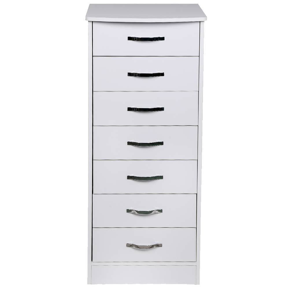 Cassettiera 7 Cassetti Multiuso Settimino Moderno Salvaspazio in Legno Mdf 116cm Bianco in Comò e cassettiere Danyx - Casoria, commercioVirtuoso.it