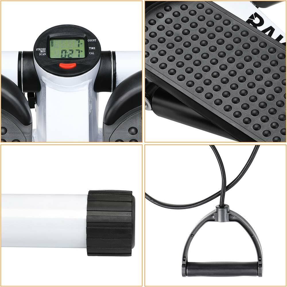 Stepper Allenamento Cardio Fitness Palestra con Manubri Elastici e Display Digitale Bianco in Stepper Danyx - Casoria, commercioVirtuoso.it