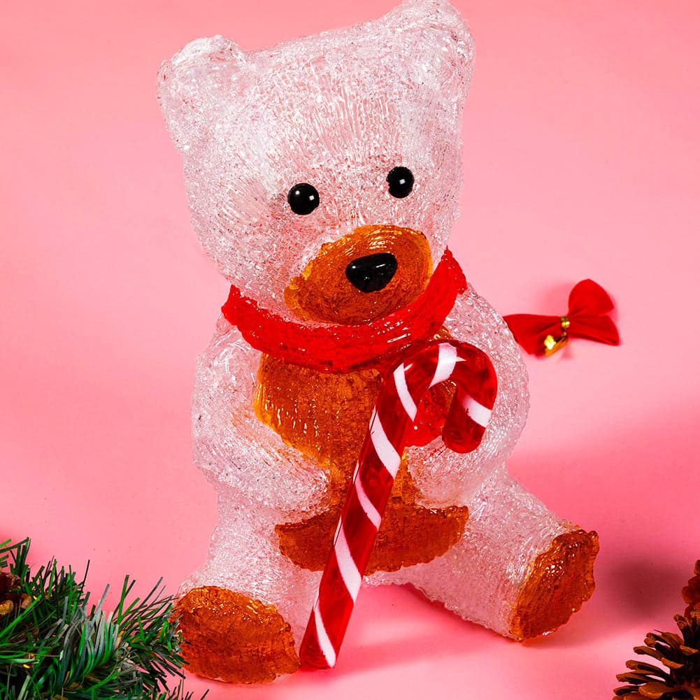 Orsetto Orso Seduto Natalizio Acrilico 30 Led Bianco Decorazione Luminosa Interno Esterno in Oggettistica Danyx - Casoria, commercioVirtuoso.it