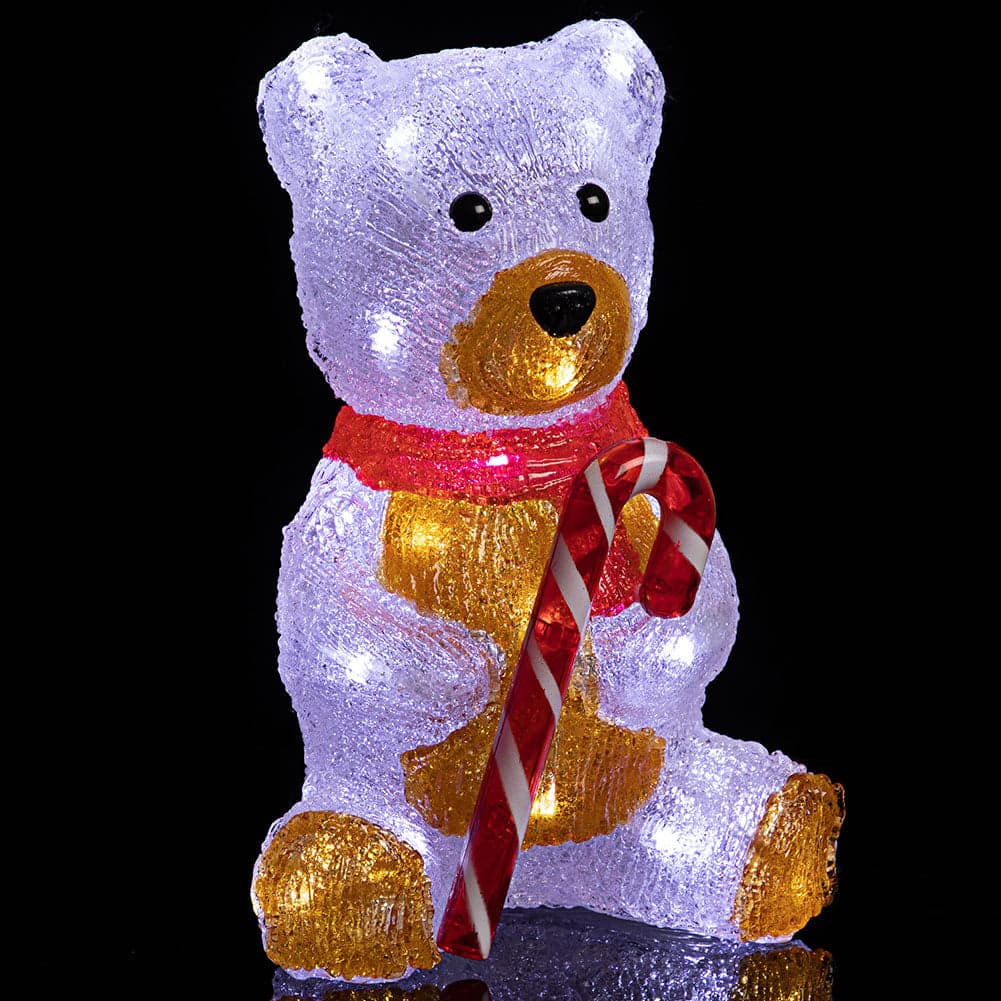 Orsetto Orso Seduto Natalizio Acrilico 30 Led Bianco Decorazione Luminosa Interno Esterno in Oggettistica Danyx - Casoria, commercioVirtuoso.it