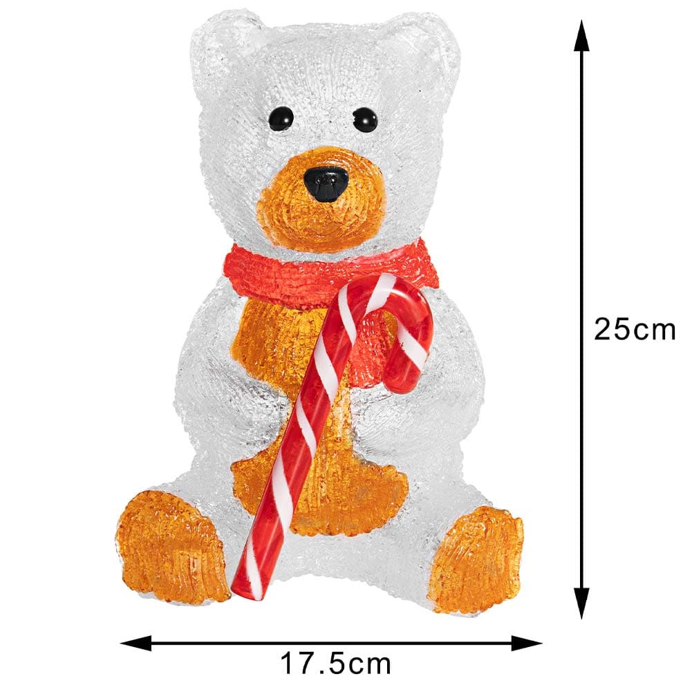 Orsetto Orso Seduto Natalizio Acrilico 30 Led Bianco Decorazione Luminosa Interno Esterno in Oggettistica Danyx - Casoria, commercioVirtuoso.it