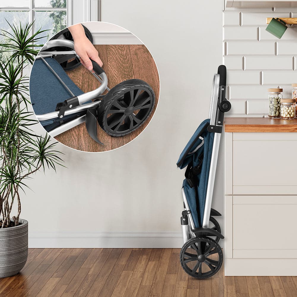 Carrello Spesa Pieghevole 56L Blu Borsa Termica Trolley Portaspesa con Tracolla in Trolley per la spesa Esplodia - Napoli, commercioVirtuoso.it